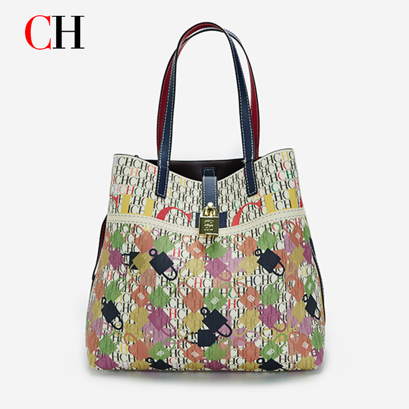 CH Women Large Capacity Printe - Tote Bag Beach ulasan dan harga