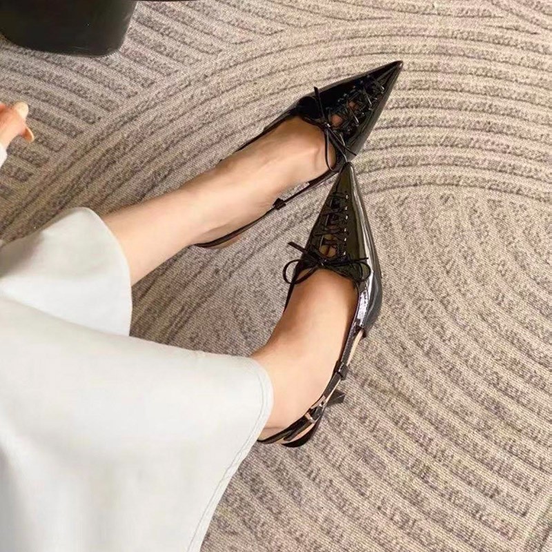 European-style Pointed-toe, Sl - Sandal Strappy Heeled ulasan dan harga