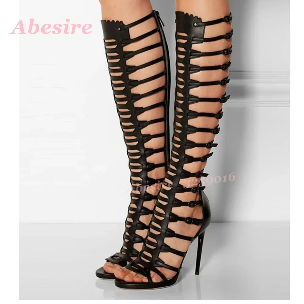 Peep Toe Multi-Buckled Summer  - Sandal Strappy Heeled ulasan dan harga
