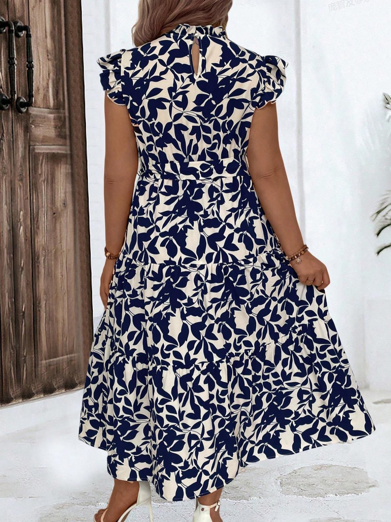 Plus Size Floral Print Ruched  - Romper Floral Print ulasan dan harga